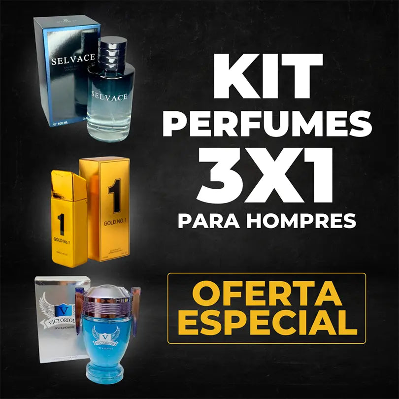 Kit 3x1 de Perfumes Exclusivos para hombres