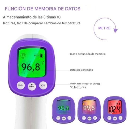 Termómetro Digital Infrarrojo 🌡️ Resultado rápido y preciso