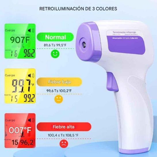 Termómetro Digital Infrarrojo 🌡️ Resultado rápido y preciso