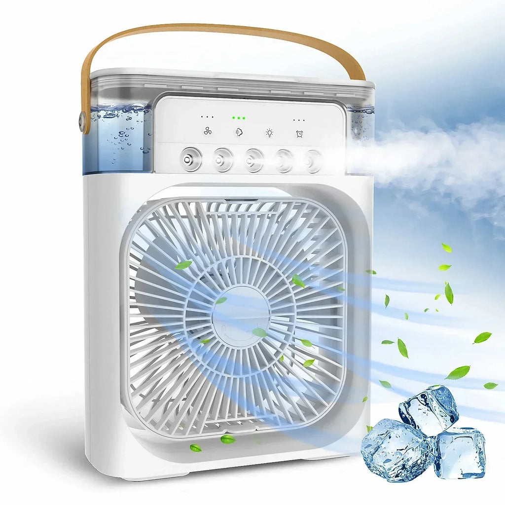 Enfriador Portátil Todo en Uno: Ventila, Humidifica y Enfría